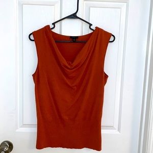 Ann Taylor burnt orange sleeveless sweater.  Good condition